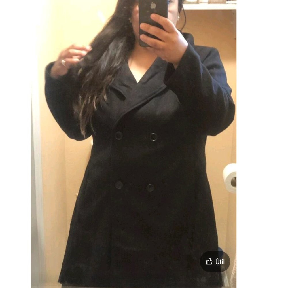 Lapel Neck Double Breasted Overcoat size (12) 0xl. f26 - Picture 6 of 12